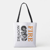 Dragon bij vuur tote bag (Achterkant)