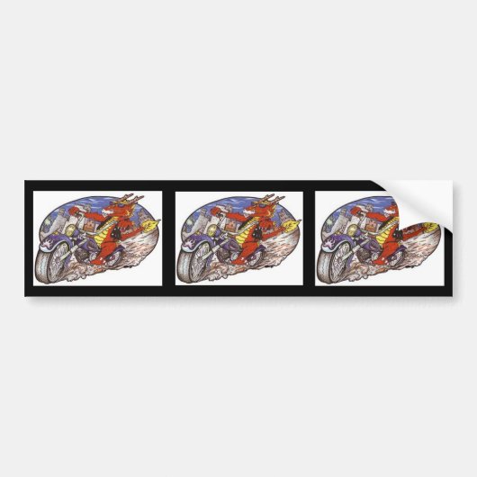 Dragon Biker Bumpersticker (Voorkant)