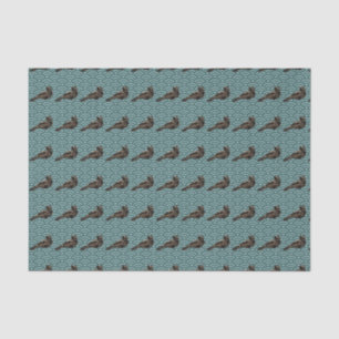 Dragon Bird geometrisch patroon blauwgroen tissue Tissuepapier