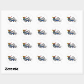 Dragon Bird Tribal Design Ronde Sticker (Vel)