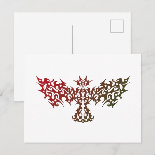Dragon Bird Tribal Tattoo Briefkaart (Voorkant / Achterkant)