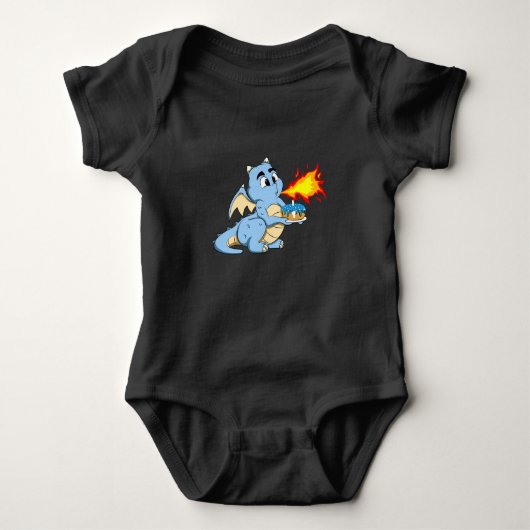 DRAGON BIRTHDAY 1 1st Birthday Boy Cute Dragon Romper (Voorkant)