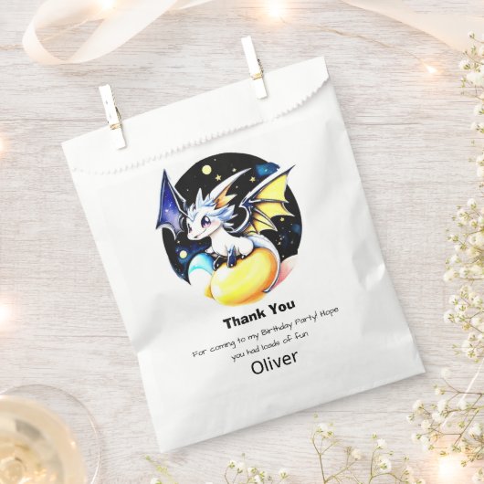 Dragon Birthday Bedankzakje (Geknipt)