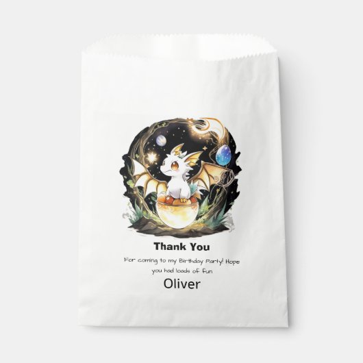 Dragon Birthday Bedankzakje (Voorkant)