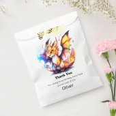 Dragon Birthday Bedankzakje (Gezegeld)