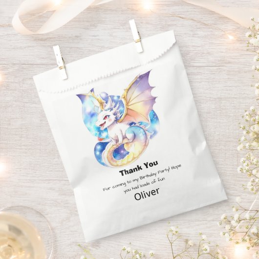 Dragon Birthday Bedankzakje (Geknipt)