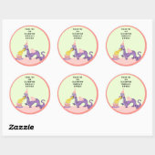 Dragon Birthday Classic Round Sticker (Vel)