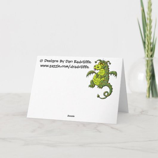 Dragon Birthday Kaart (Achterkant)