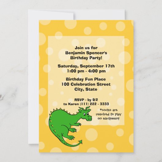 Dragon Birthday Kaart (Achterkant)