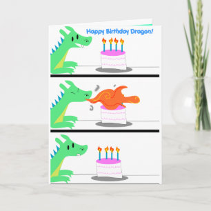 Dragon Birthday kaart Funny!