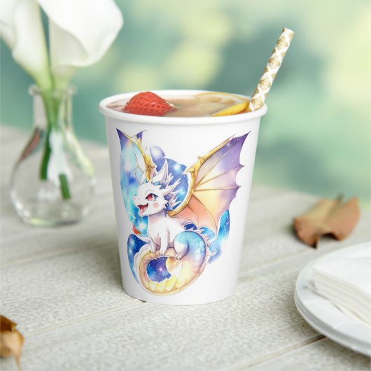 Dragon Birthday Papieren Bekers (Insitu)