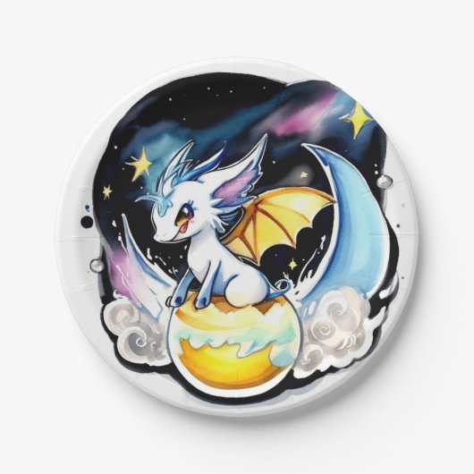 Dragon Birthday Papieren Bordje (Voorkant)