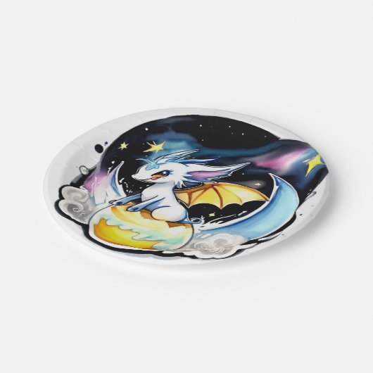 Dragon Birthday Papieren Bordje (Gekanteld)