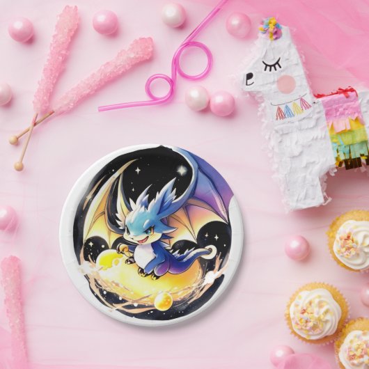 Dragon Birthday Papieren Bordje (Feest)