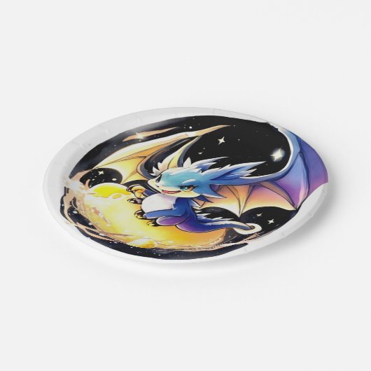 Dragon Birthday Papieren Bordje (Gekanteld)