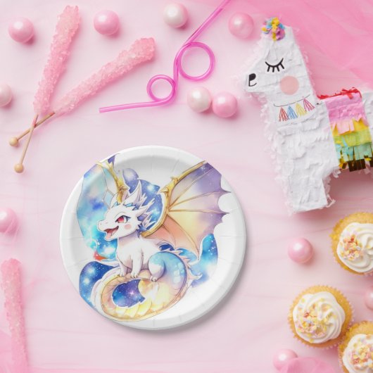 Dragon Birthday Papieren Bordje (Feest)