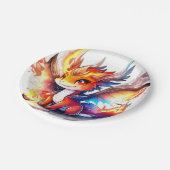 Dragon Birthday Papieren Bordje (Gekanteld)