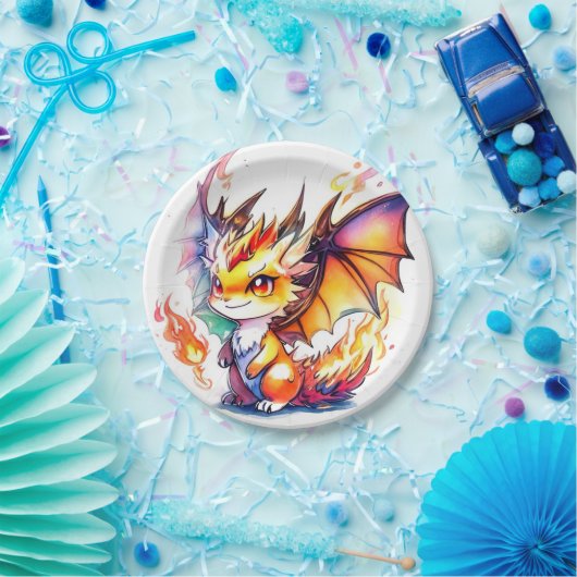 Dragon Birthday Papieren Bordje (Feest)