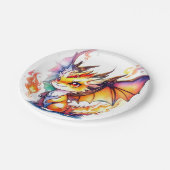 Dragon Birthday Papieren Bordje (Gekanteld)