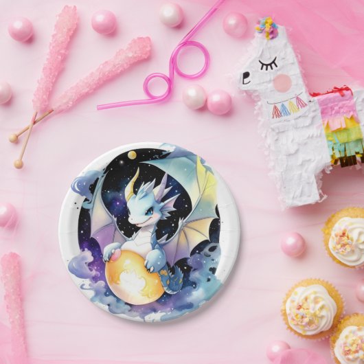 Dragon Birthday Papieren Bordje (Feest)