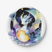 Dragon Birthday Papieren Bordje (Voorkant)