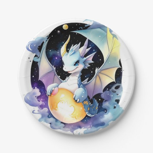 Dragon Birthday Papieren Bordje (Voorkant)