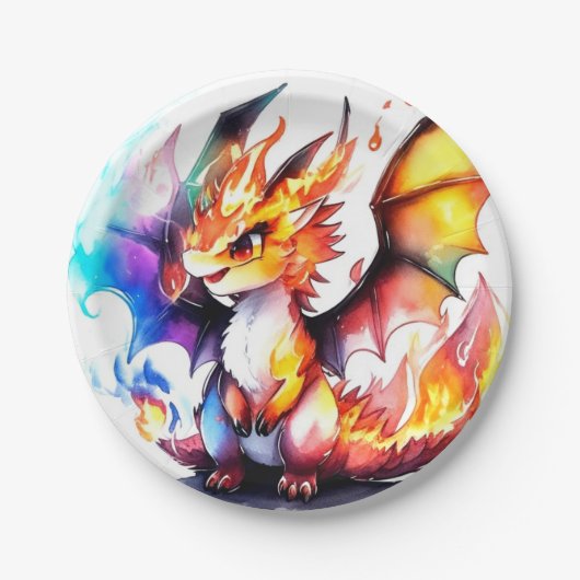 Dragon Birthday Papieren Bordje (Voorkant)