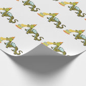 Dragon Birthday Party Gift Cadeaupapier (Hoek)