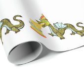 Dragon Birthday Party Gift Cadeaupapier (Rol Hoek)