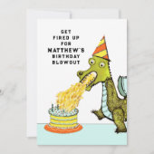 Dragon Birthday Party Kaart (Voorkant)