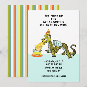 Dragon Birthday Party Kaart