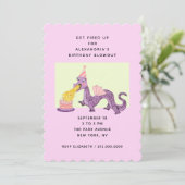 Dragon Birthday Party Kaart (Staand voorkant)