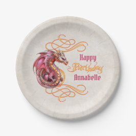 Dragon Birthday Party Papieren Bordje