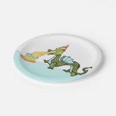 Dragon Birthday Party Papieren Bordje (Gekanteld)