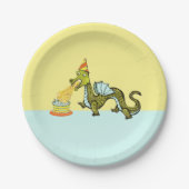 Dragon Birthday Party Papieren Bordje (Voorkant)