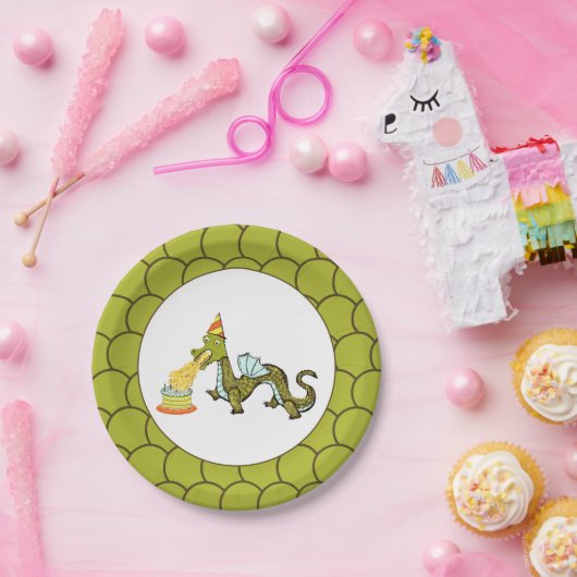 Dragon Birthday Party Papieren Bordje (Feest)