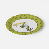 Dragon Birthday Party Papieren Bordje (Gekanteld)