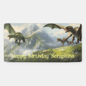 Dragon Birthday Party Spandoek (Horizontaal)