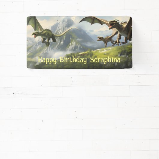 Dragon Birthday Party Spandoek (Insitu)