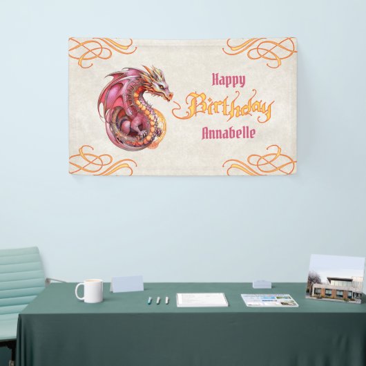 Dragon Birthday Party Spandoek (Beurs)