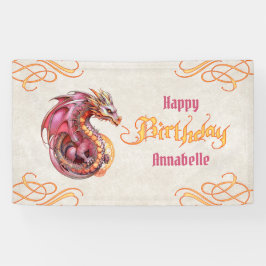 Dragon Birthday Party Spandoek
