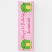 Dragon Birthday Party Spandoek (Verticaal)