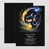 Dragon Birthday Uitnodiging (Voorkant / Achterkant)