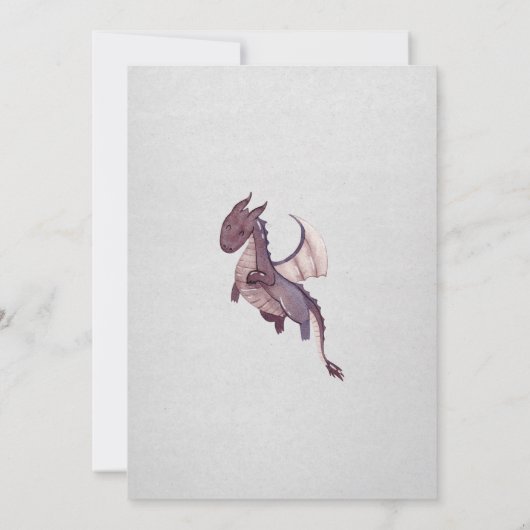 Dragon Birthday Uitnodiging (Achterkant)