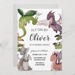 Dragon Birthday Uitnodiging