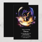 Dragon Birthday Uitnodiging (Voorkant / Achterkant)