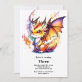 Dragon Birthday Uitnodiging (Voorkant)