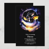 Dragon Birthday Uitnodiging (Voorkant / Achterkant)