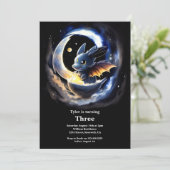 Dragon Birthday Uitnodiging (Staand voorkant)