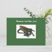 Dragon Birthday Uitnodiging (Staand voorkant)